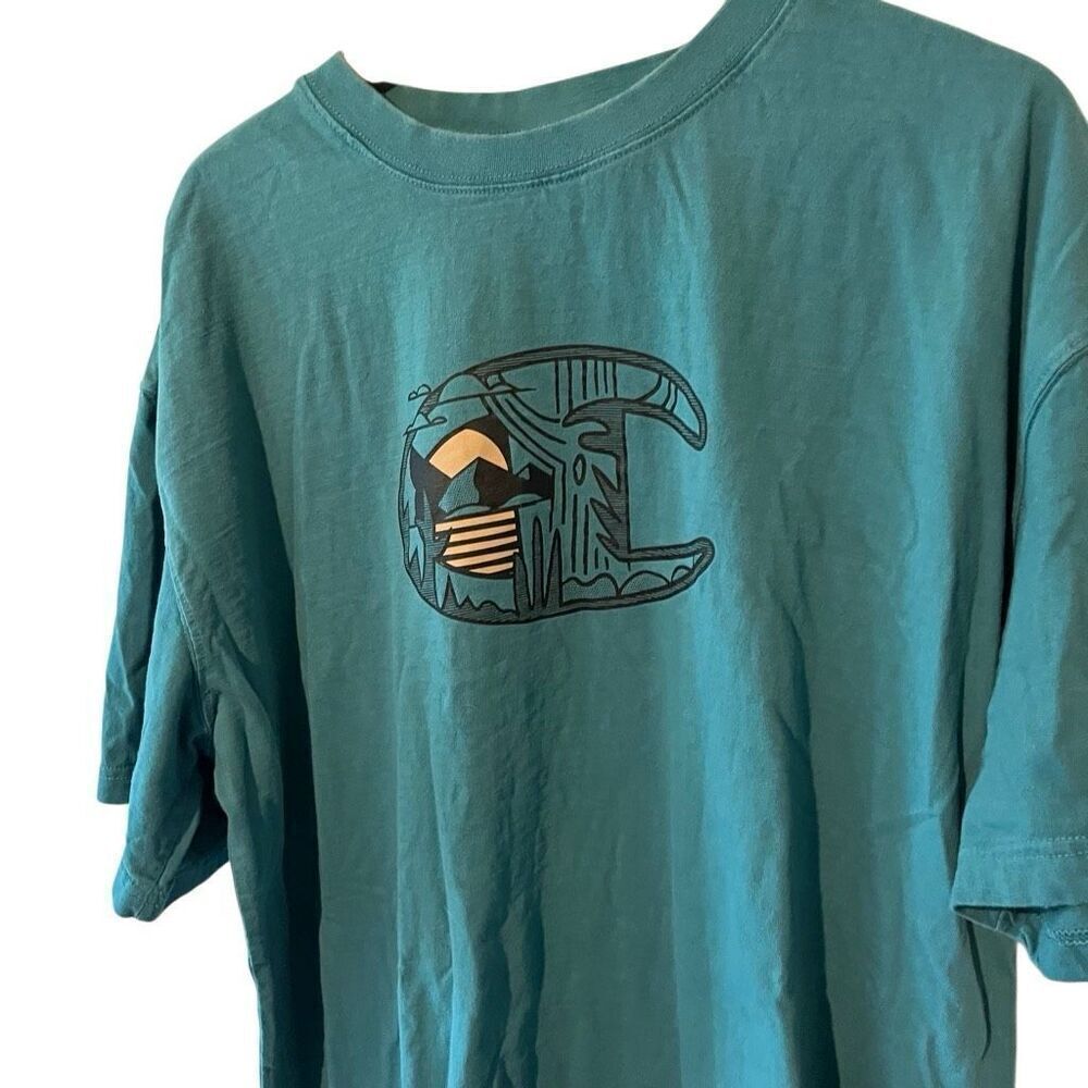Champion Big and tall native southwestern short sleeve t shirt in teal 2XLT
